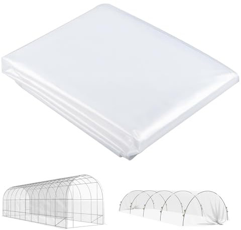 Outsunny lámina para Invernadero 8x10 m lámina Impermeable para jardín con protección UV, lámina de plástico Extra Gruesa Resistente al desgarro, Lona de Cubierta para túnel de lámina para