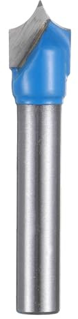 sourcing map Rundfräsen-Bit, 3/16-Zoll-Radius, 1/4-Zoll-Schaft, 0,95 cm Schnittdurchmesser, 2 Rillen, runder CNC-Fräser für 2D- und 3D-Schnitzerei, Holzbearbeitung, Gravurwerkzeug