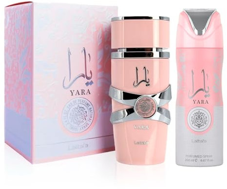 Yara Rosa Set Eau de Parfum + Deodorante Spray Profumato - Profumo Arabo Orientale Donna - Amami BEAUTY