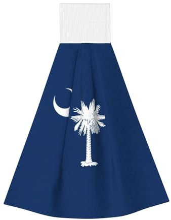 MDATT Serviette de cuisine absorbante à suspendre avec drapeau de la Caroline du Sud