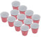 Qukaim Juego de 12 tazas de melamina, tazas de café con leche para el hogar, restaurante, escuela, oficina, vasos ligeros, 10 onzas, colores surtidos