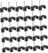 iplusmile 100Piezas Media Abrazadera de Cable J de Fijación de Tubería de Herramientas de Sujeción de Clips Organizadores Cables de Color Negro