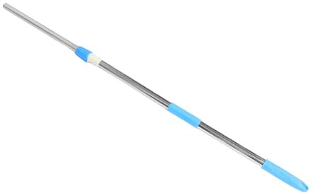 Sosoport Balai à Acier Inoxydable Tige de Manche de Remplacement Rotatif Bleu Accessoire de Nettoyage