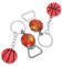 CIYODO 2 Pièces Porte Ouvre Bouteille Forme de Ballon de Basket Accessoire pour Boissons Design pour Événements