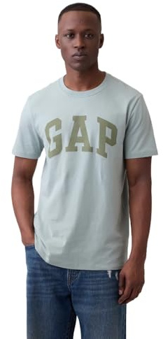 Gap Herren-T-Shirt mit weichem Logo, Iceberg Green 16-5808, XX-Large