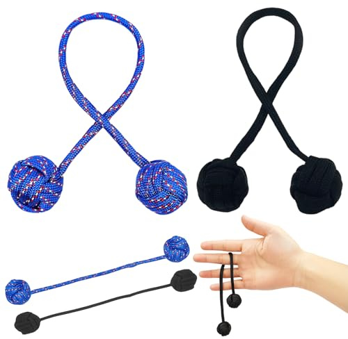 Begleri, 2 Stück Fidget Toys Erwachsene, Finger Spielzeug zur Stressbewältigung, Verbessert Konzentration für Büroangestellte und Studenten, Trainiert Fingerflexibilität, Blau + Schwarz