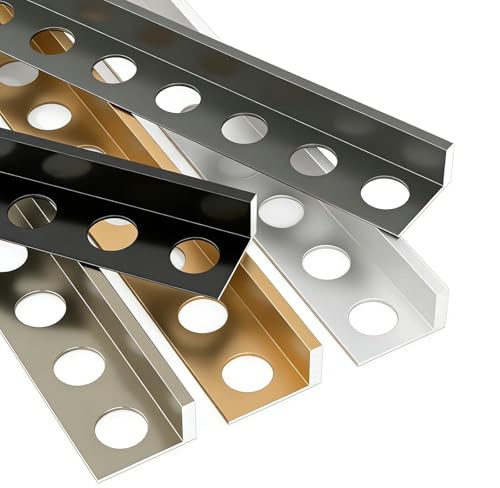 Profilé Pour Carrelage Aluminium, Profilé De Finition Pour Bordures De Sol Et Mur Joint De Carrelage De Qualité Supérieure Long 90 Cm 3 Pièces(Gold,15mm/0.59in(3pcs))