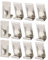 sourcing map 12pcs Crochet Cadre Photo Pince Accroche tableau Cintre Mur 26mmx14mm Métal ressort Tour Clip fixation pour verre pour imprimante 3D plate forme Ton Argent