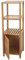 Badregal HWC-B18, Badezimmer Badschrank Standregal mit Tür, Bambus - 110x36x34cm