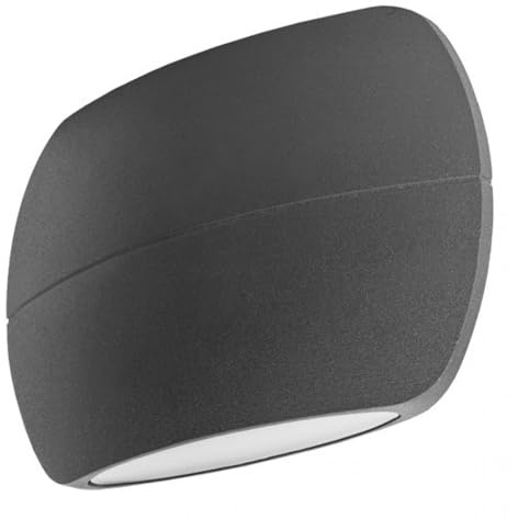 Integral LED Lux Stone Wall Light IP54 8.5w 320lm 3000K Dark Grey