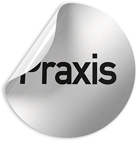 Kinekt3d Leitsysteme Folienschild Schild - D = 100 mm PVC Silber - Robuste Kratzfeste Folie - UV beständig - Perfekt für Glastüren und alle glatten Flächen (Praxis)