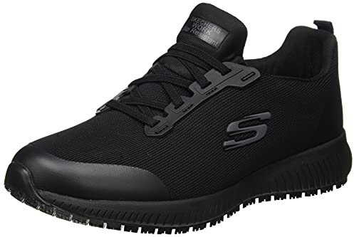 Skechers Squad Sr, Scarpe da ginnastica Donna, Black Flat Knit, 41 EU