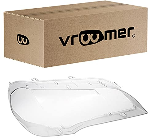 VROOMER Scheinwerfergläser für X5 E70 2008-2013 Lichtscheibe Scheinwerfer Abdeckung Frontscheinwerfer Streuscheibe (Recht)
