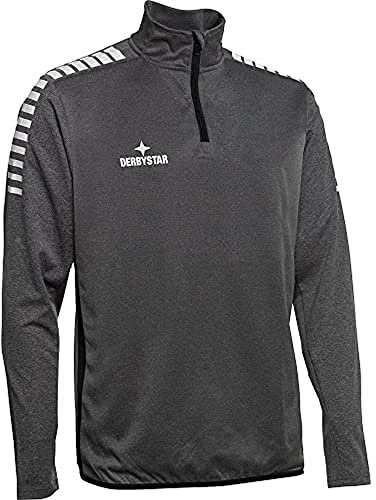 Derbystar Herren Primo Sweatshirt, Grau Schwarz, 140/152