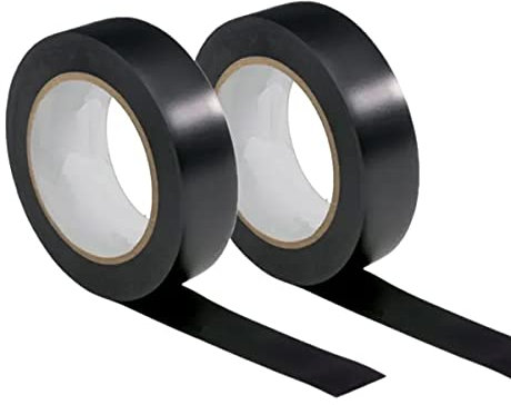 LEDLUX 2 rollos cintas aislantes color negro ancho 19 mm largo 5 metros