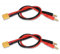 2 Stücke XT60 Männlich auf 4mm Bananenstecker Rundstecker RC Ladekabel Adapter mit 30CM 14AWG Silikondraht für RC Hubschrauber Quadcopter Lipo Akku