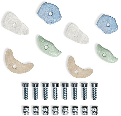 MAMOI® Klettergriffe | Klettersteine für Kletterwand | Klettergriffe für Kinder | 4/8 Stück | Inklusive Befestigungsmaterial Made in EU (8 Stück)