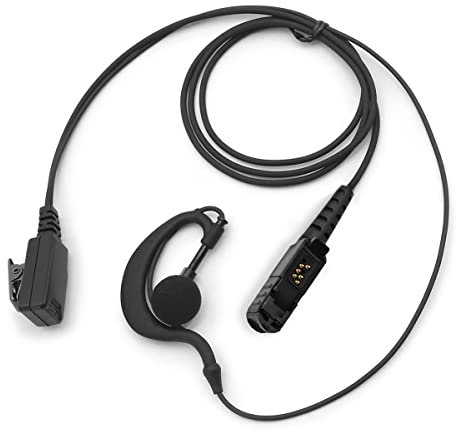 SUNDELY® Auricolare auricolare auricolare per Motorola Radio DP2400e DP2600e DP3441 DEP570 DGP5050e MTP3000 XPR3300e XPR3500 XiR E8600 MotoTRBO Walkie Talkie con microfono PTT a forma di G gancio
