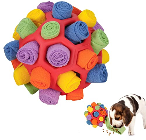 Firtink Interactive Dog Puzzle Snuffle Ball Foraging Toy, Educational Slow Feeder, Bite Resistant Pet Toy for Puppy Small Medium Size Dogs