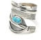 925 Ring Indianer Stil Thai Silber Verstellbarer Federring Männlich Silberblau Türkiser Persönlichkeit Ring Weiblich56-65mm