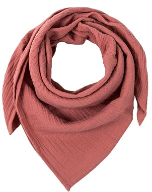 Neu hutch&putch Musselin-Halstuch Unisex 135cmx135cm - Dreieckstuch Erwachsene aus Bio Baumwolle - Schal für Erwachsene - weiches Musselin Halstuch Erwachsene (Altrosa)