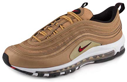 NIKE AIR MAX 97 OG Mens Fashion Trainers in Metallic Gold Red - 10.5 UK