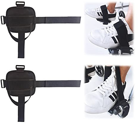 Lot de 2 sangles de support de chaussures pour fauteuil roulant, empêche les pieds de glisser des pédales, fournitures de repos pour personnes âgées, handicapées, patients, paralysés