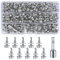 150 Pièces Vis Autoperceuse à Tête Hexagonale, M4,8 x 16 mm Vis Autoforeuse Acier Inoxydable Métal à Tête de Rondelle Hexagonale, Vis Autotaraudeuses pour Meubles en Bois en Métal
