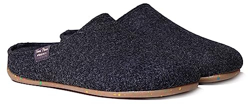 Zapatilla tipo zueco para mujer en fieltro reciclado - MONA-FR - NEGRE - 43