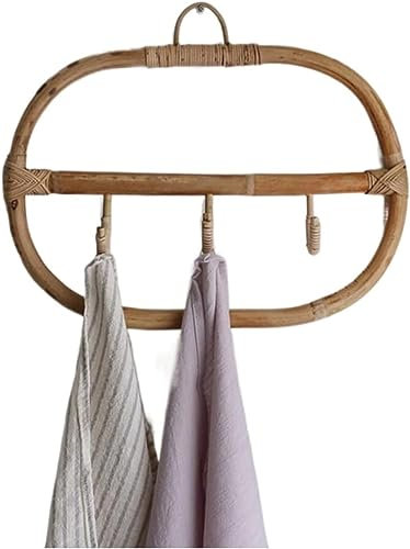 Garderobenhaken Hakenleiste Kleiderhaken Wand Wandgarderobe, nordischer indonesischer Rattan-Wandhaken, Badezimmer-Handtuchhalter, Ins-Garderobe, Bekleidungsgeschäft, Foto-Requisiten, Aufbewahrungsreg