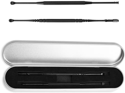 DOITOOL Ear Stick 2 Piezas Cuchara De Oreja De Acero Inoxidable Cuchara De Oreja De Doble Extremo Cuchara De Masaje Oído Colocar Palillo De Oreja