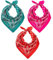 LOVARZI Set aus 3 Bandanas in Rot, Pink & Teal - Vielseitiges Kopftuch Damen & Herren - Halstuch & Kopftuch aus Premium Baumwolle