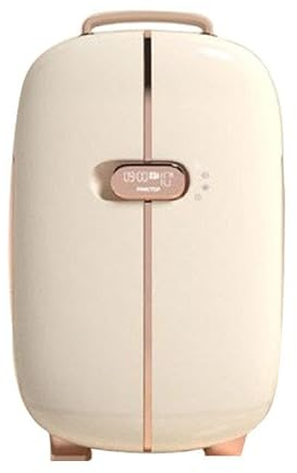 SKUBIS 12L cosmetic mini refrigerator, double door retro, beauty refrigerator, portable constant temperature digital display refrigerator,White