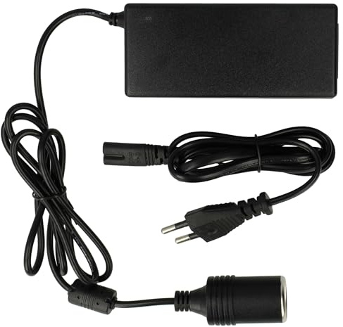 vhbw Netzadapter Eurostecker auf Zigarettenanzünder-Buchse kompatibel mit Mobicool U26, U15, MB32, G30, G26 Kühlbox mit Bordnetzstecker