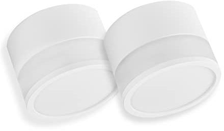 Temgin 2er IP65 Deckenleuchte Aufputz Weiß Matt LED 12W 3000K Warmweiß Deckenspots Aluminium 230V Ø10cm Aufbauleuchte Deckenlampe Spots Badezimmer