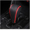 Adunsiaoto Universal Anti-Rutsch Atmungsaktive Leder Auto Schaltknauf Abdeckung, Klettverschluss Design Leder Atmungsaktiv Auto Schalthebelknauf Abdeckung(Schwarz/Rot)