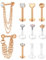 VFUN Flachrücken Vorwärts-Helix-Piercing 1.2mm Baumeln Kette 16G Chirurgenstahl Lippenpiercing Labret Piercing Conch Tragus Helix Piercing Für Damen