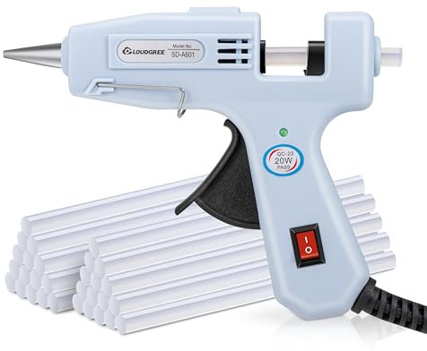 Glue Gun, 20W Mini Hot Melt Glue Gun with 30 pcs 7 mm x 100 mm Glue Sticks for School Crafts Handcrafts DIY Craft Projects and Home Quick Repairs