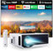 ZDK Neuer Beamer 2024 4K-Unterstützung Full HD 1080P 5G WiFi projektor mit 20000 Lumen für Heimkino kompatibel mit Smartphones/TV-Stick/PS5