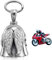 Clochette Moto Guardian Ride Bell, Porte-Bonheur Clochette Moto mit Boîte Cadeau, Collier, Porte-clés, Support, Bell Guardian Bell ou Porte-clés, Porte-Clés Moto, Porte-Bonheur pour Moto Accessoire