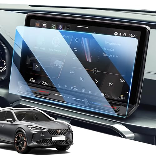 LANGBEAN Displayschutzfolie für Seat Leon 2020-2024, 9H Gehärtes Glas Displayschutz Anti-Fingerabdruck Schutzfolie für Cupra Leon/Formentor, 10 Navigation Zubehör Anti-Kratzer