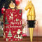 LULLEA Verpackt Pferd Weinflaschenverschluss, Pferde Geschenk für Männer Papa Frauen, Pferdekopf Gold mit Weihnachtsverpackung und Weihnachtskarte