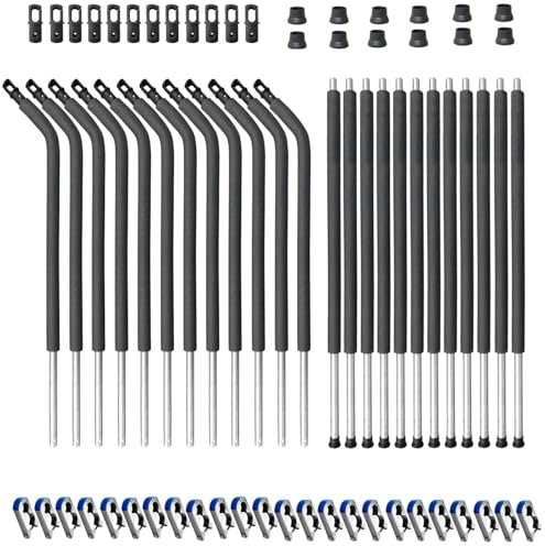 Baunsal® Trampolin Netzstangen 12 x Ø 28 x 1,2 mm x 270,5 cm (FGIS-BD) Trampolin Stangen Ersatz Trampolin Ersatzteile Stangen Trampolin Ersatzteil Netzpfosten Netzstangen Trampolin Netzstange