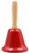 Handglocke, Laute Weihnachtsglocke mit Holzgriff 2,5 Zoll Eisen Abendessen Weihnachtsglocken für Hochzeiten, Schulklassenzimmer, Servicealarm, Jingles, rot klingeln