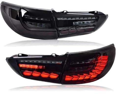RUIHAHA Auto Rückleuchten für Mazda 6 Atenza 2014-2019 Rücklicht Montage Heckleuchte Rückleuchte Hintere Bremsleuchte Hinten Stop Indicator Light Ersatz Einbauteile