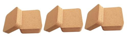 Cabilock 3 Juegos Mantel Individual De Madera Corteza De Corcho Posavasos Cuadrados Posavasos De Corcho Portavasos Posavasos De Mesa Protección De Taza Posavasos 20 Piezas * 3