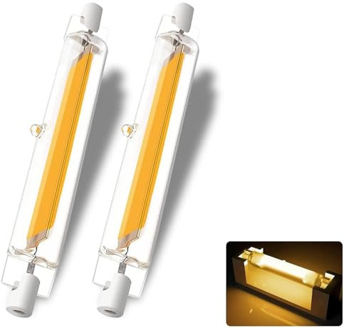 GDYOD R7S LED 118mm Dimmbar, 118mm 20W Ersatz für 200W Halogen Leuchtmittel, R7S LED Stab Warmweiß 3000K 2000LM, Kein Flackern, 360°Abstrahlwinke, 2er Pack