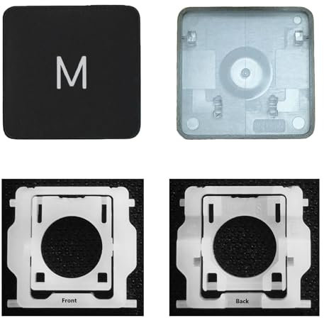 CTBDZ Individual Key Cap with Hinge Replacement for (M1 M2) MacBook Pro A2141 A2251 A2289 A2338 A2442 A2485,Replace for MacBook Air A2179 A2337 A2681 Keyboard Keycap (M Key)