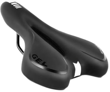 BESPORTBLE Silikon Fahrradsattel Schwarz für Damen und Herren Atmungsaktiv und Komfortabel Passend für Mountainbikes und Fahrräder Gepolsterter Fahrradsitz