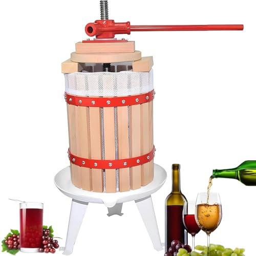 KJHYYPP Obstpresse aus Massivholz, 6 l, Obst- und Traubenpresse für Wein, Apfelweinherstellung, Gemüse, Dehydration, Käsepresse, altmodisch